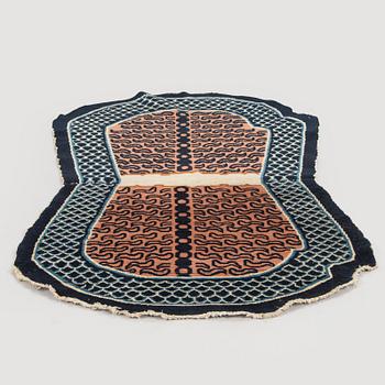 A 20th century tiger rug/saddle cloth, China.