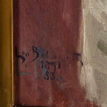LEO BELMONTE, oil on canvas, signed and dated 1891.