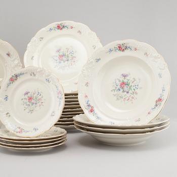 A set of 55+1 pieces dining ware from KPM, 20th century.