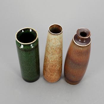 VASER, 3 st, stengods, Carl-Harry Stålhane, 1900-talets mitt.