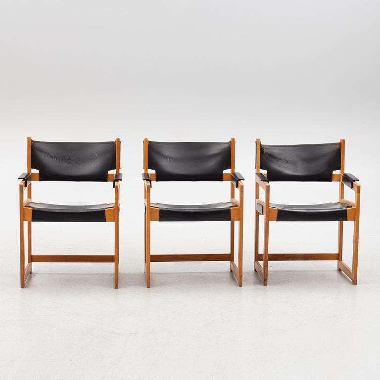 Sven Kai-Larsen, three armchairs, Rälta snickeri, 1960s.