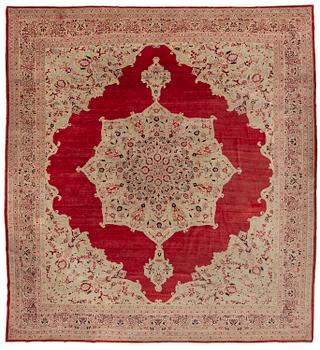382. An antique 'Haj Jalili' Tabriz carpet, Northwest Persia, c. 435 x 395 cm.
