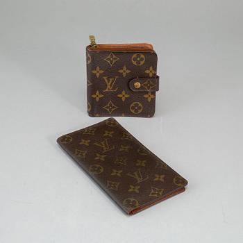 LOUIS VUITTON, plånböcker, 2 st.