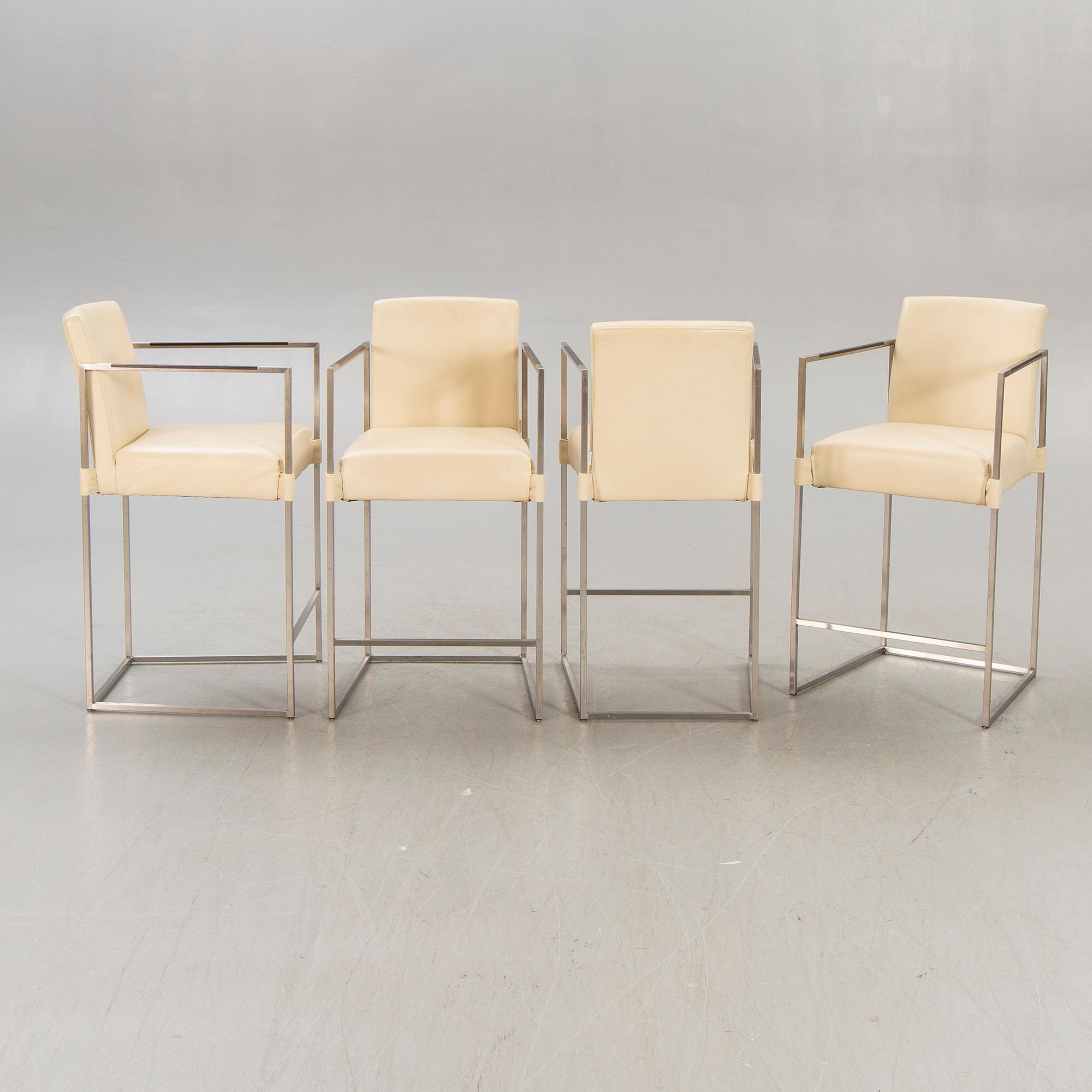 Bert Plantagie, a bar table and eight stools 21st century.