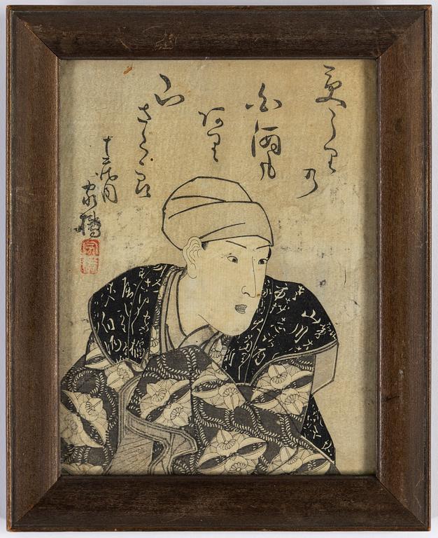 Six (4+2) Japanese color woodblock prints, late 19th/early 20th century.