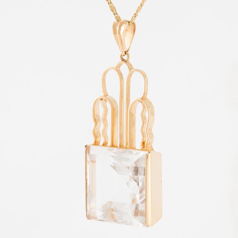 Ateljé Stigbert, Engelbert, collier 18K guld med bergkristall.
