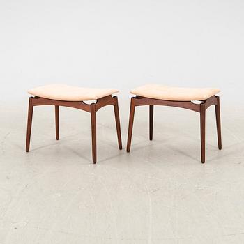 Sigfrid Omann, stools a pair, Ølholm Møbelfabrik  mid 20th century.