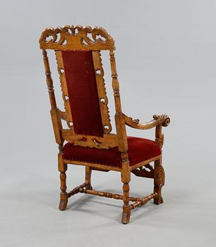 KARMSTOL, barockstil, 1800-talets andra hälft.