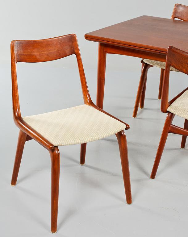 MATBORD samt STOLAR, 4 st, Slagelse Møbelvaerk A/S, Danmark, 1960-tal.