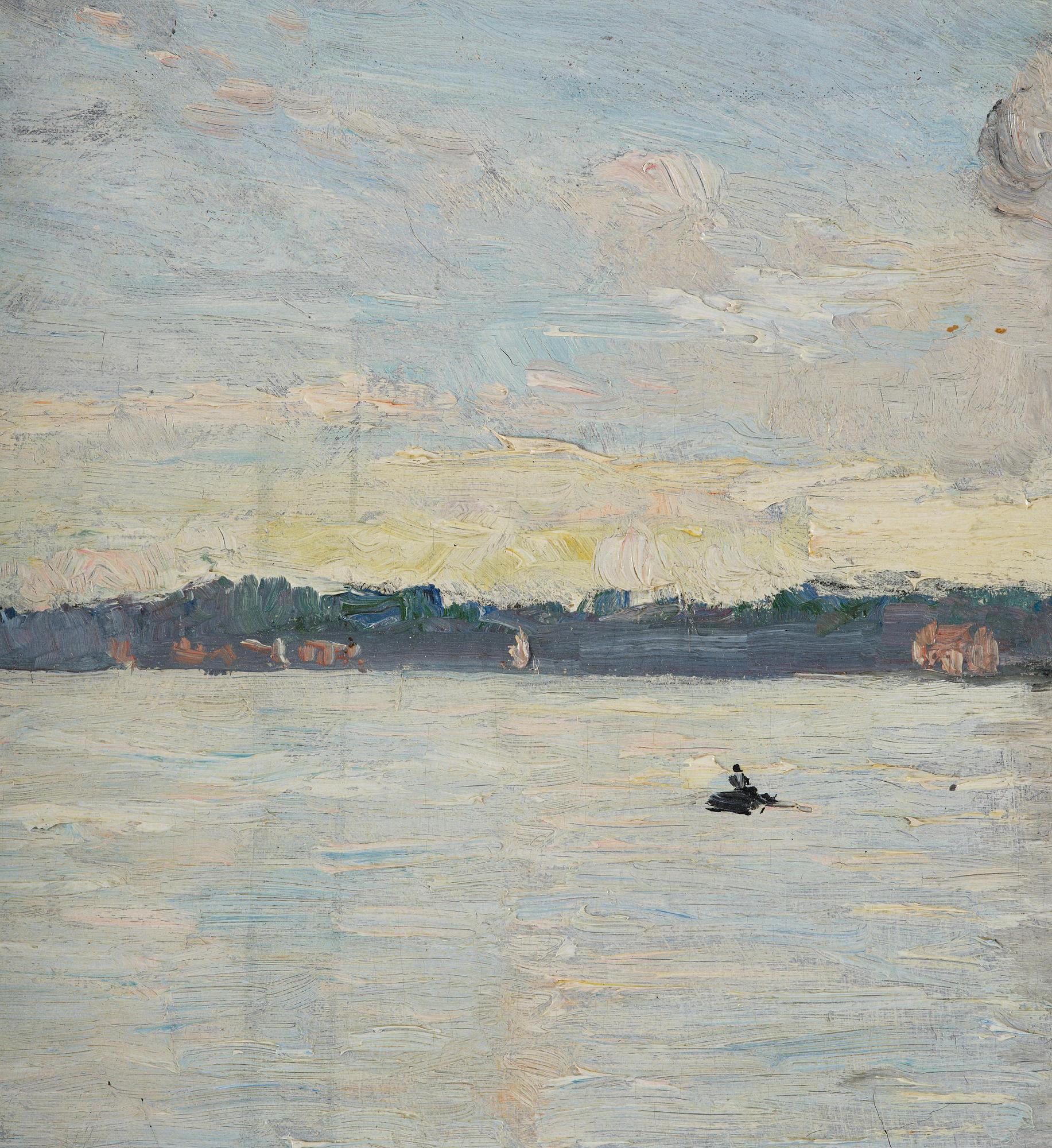 Axel Lindman, View from Stockholm's ström towards Fåfängan.