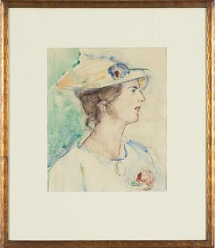 Albert Hoffsten, Woman in Summer Hat.