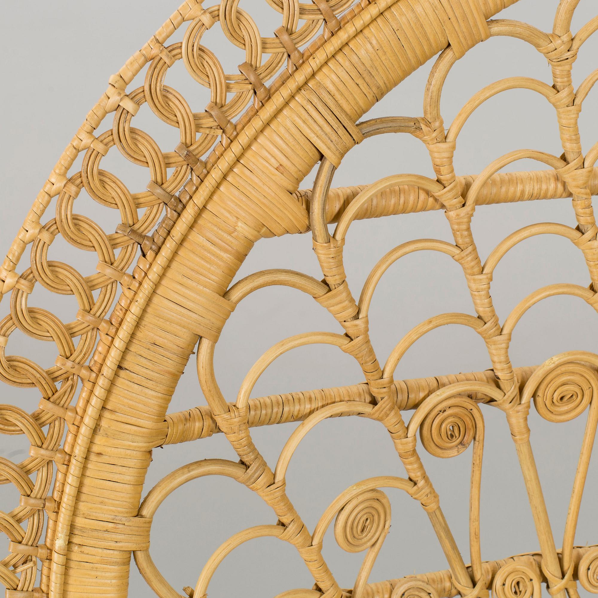 A 20th century wicker chair.