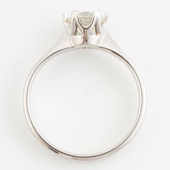 Ring, Schalins, 18K white gold with brilliant-cut diamond and accompanying report IGI.