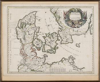 Nicolas Sanson d'Abbeville · KARTA, etsning, Nicolas Sanson d'Abbeville, daterad 1658.