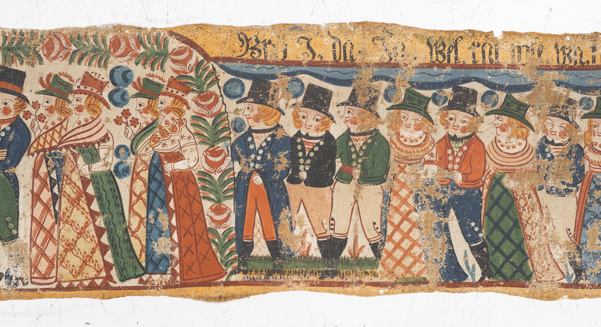 Bonadsmålning, Halland, daterad 1822.