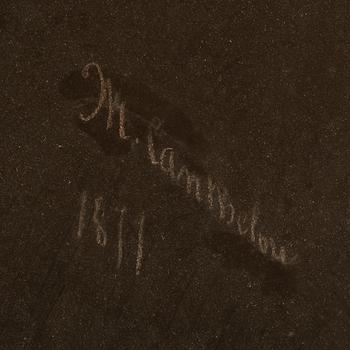 Unknown artist, 19th Century, pastel on papaer/canvas, signed and dated.