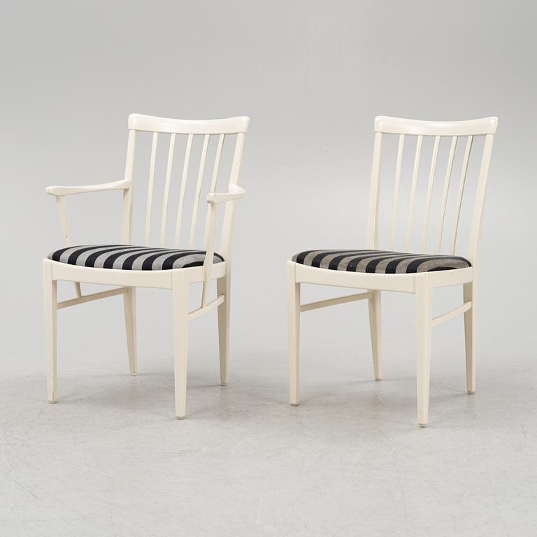 Carl Malmsten, matbord, 4 stolar, 2 karmstolar, "Herrgården, Bodafors, 1900-talets andra hälft.