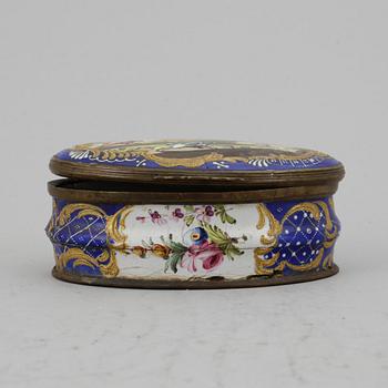 An enamel rococo box.