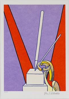 Marie-Louise Ekman, lithograph in colours, 2021, signed 12/250.