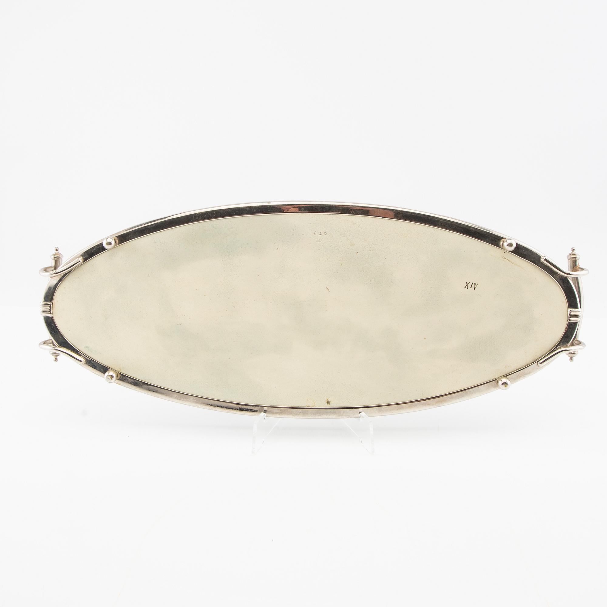 Carl Sigmund Luber tray for Johann Von Schwarz, early 20th century.
