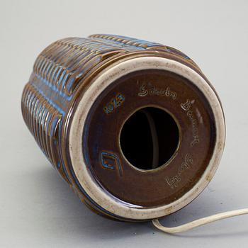 A Søholm stentøj stoneware table lamp, Bornholm, Denmark 1970's.