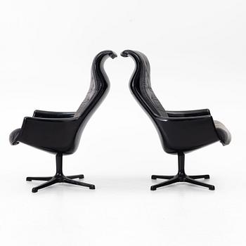 Alf Svensson, & Yngve Sandström, a pair of 'Galaxy/Form 8' armchairs, DUX, 1970s.