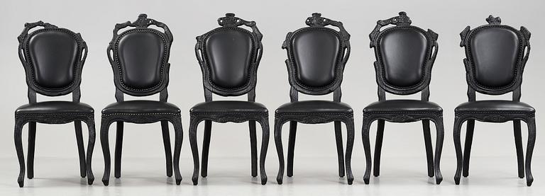 MAARTEN BAAS, "Smoke dining chair", 6 st, Moooi.