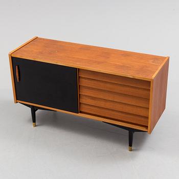 A 1950s / 60s Nils Jonsson sideboard veneered with teak model 222 from Hugo Troeds in Bjärnum.