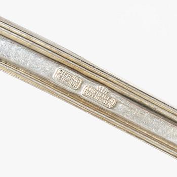 Ole Hagen, sauce ladles, a pair, sterling silver, "Rosenborg", A Michelsen, Copenhagen circa 1960.