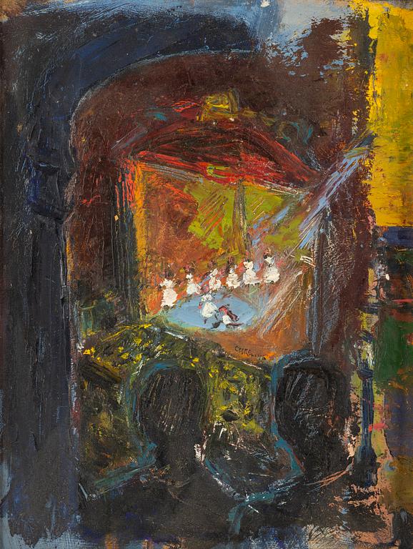 Christer Strömholm, olja på pannå, signerad och daterad -46.