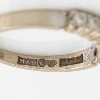 Ringar 3 st,  18K vitguld med briljantslipade diamanter.