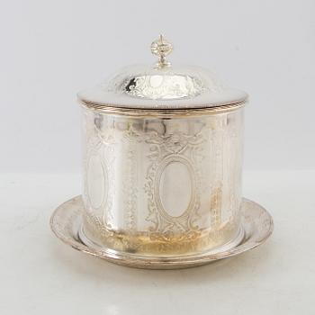 Drink set with ice bucket, cooler, glasses, etc. first half/mid 20th century.