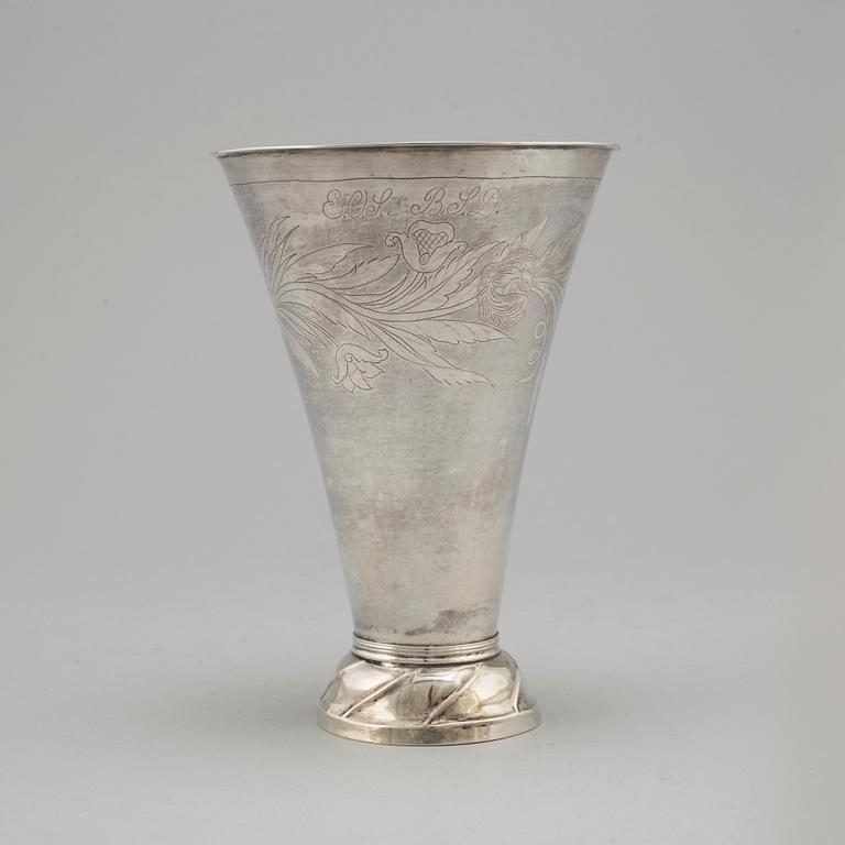 BÄGARE, silver, 1800-talets första hälft, troligen Hudiksvall.