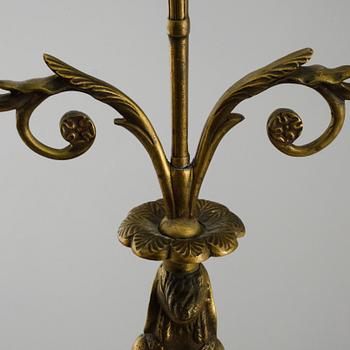 A pair of candelabras in Empire style, 20th century.