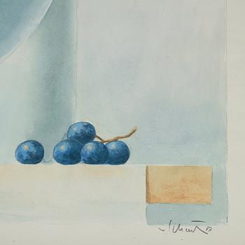 Philip von Schantz, Akvarell på papper, Signerad Von Schantz och daterad -87.