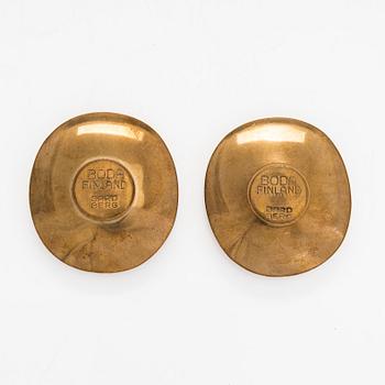 Bertel Gardberg, ljusstakar, ett par, brons, Boda Finland.