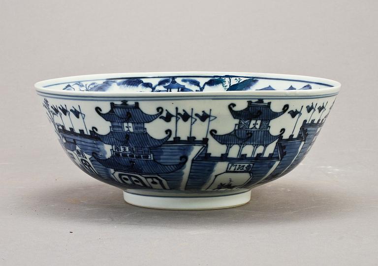 BÅLSKÅL, porslin, Kina, 1800/1900-tal.