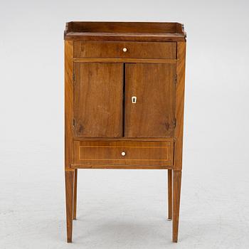 A late Gustavian bedside cabinet, early 19th Century.