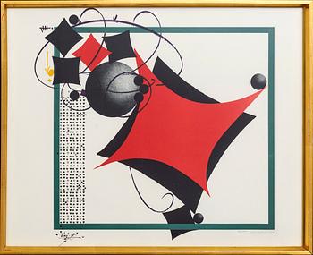 Carl Fredrik Reuterswärd, a set of four lithographs, numbered  182/200 and signed.