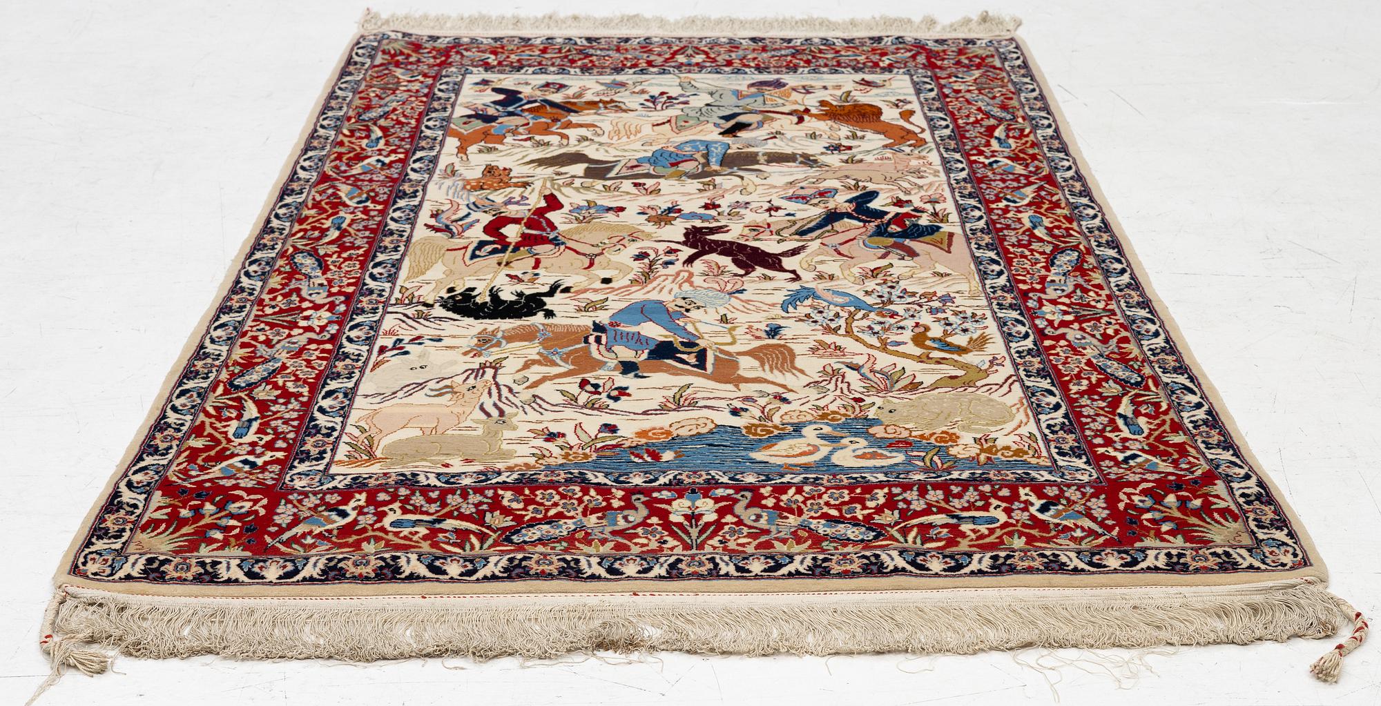 A semi-antique Isfahan rug, central Persia, c. 171 x 100 cm.