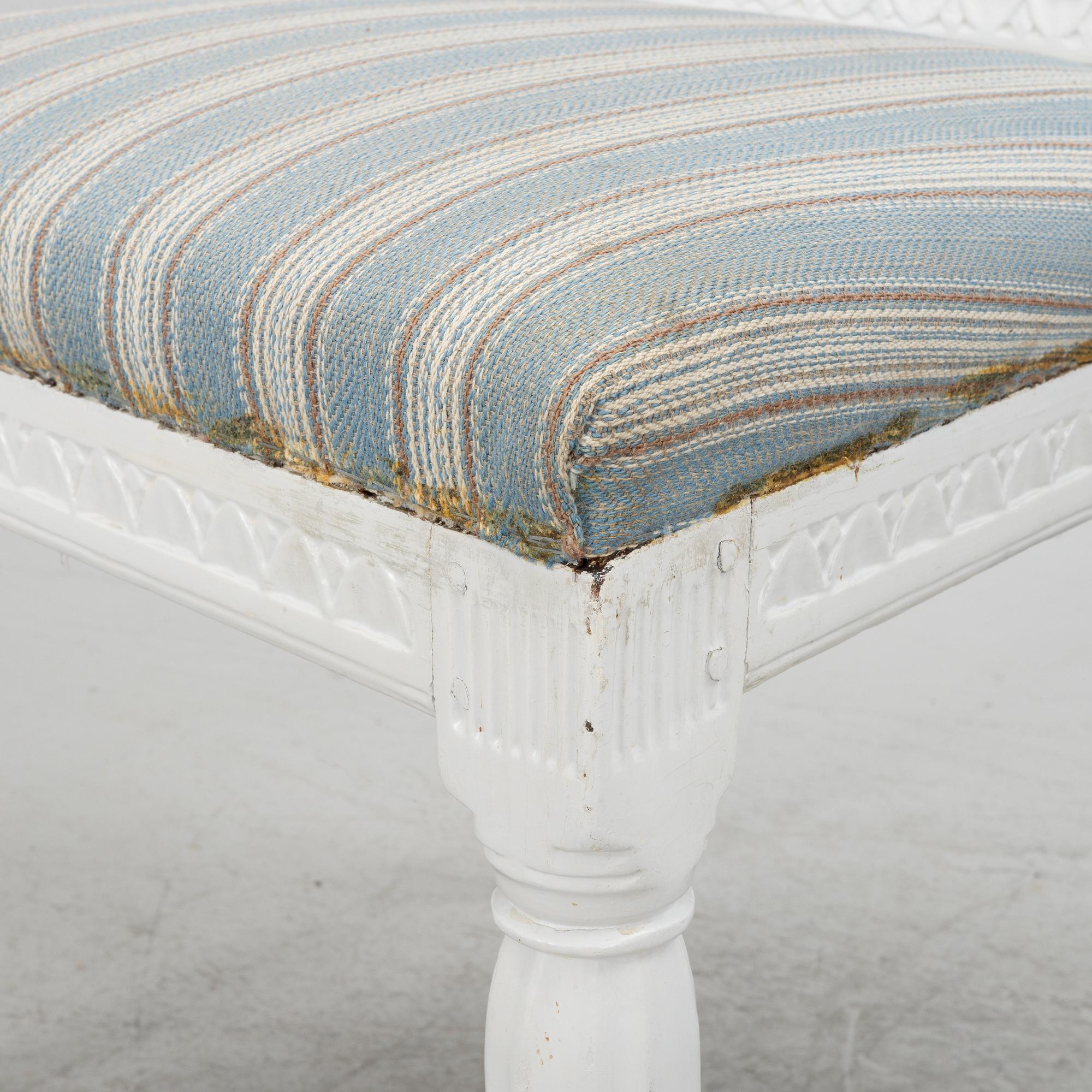 A set of five late Gustavian chairs, circa 1800.