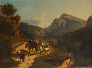 András Markó, Italian landscape with a shepherd family.