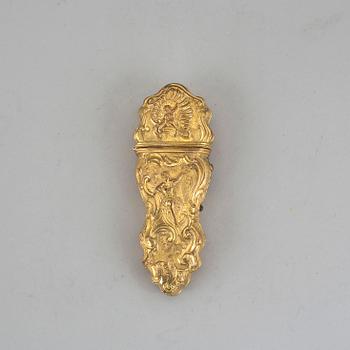 ETUI, förgylld mässing, rokoko, 1700-tal.
