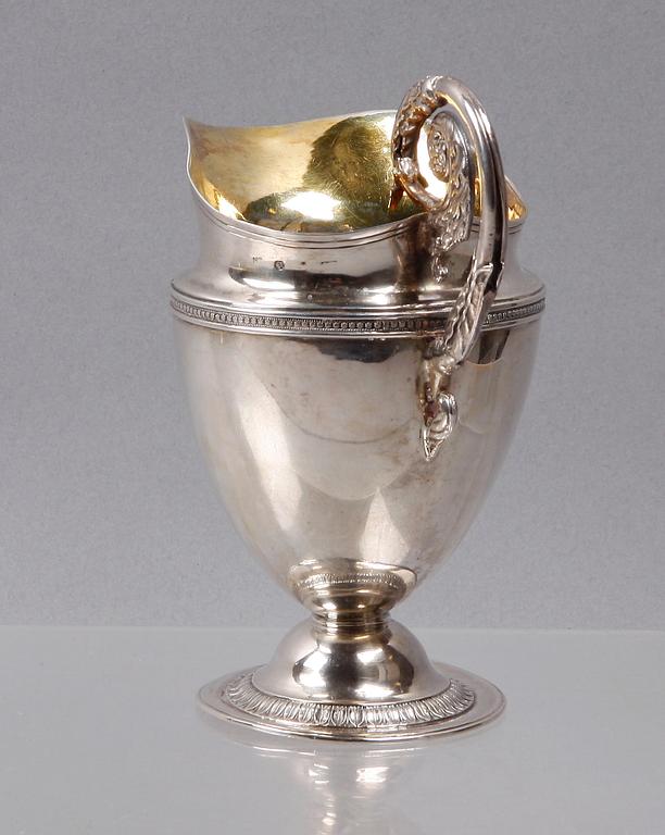 GRÄDDKANNA, silver, empire, Sverige, 1800-talets första hälft.