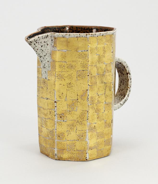 A Signe Persson-Melin stoneware jug, Rörstrand 1982, nr 158.