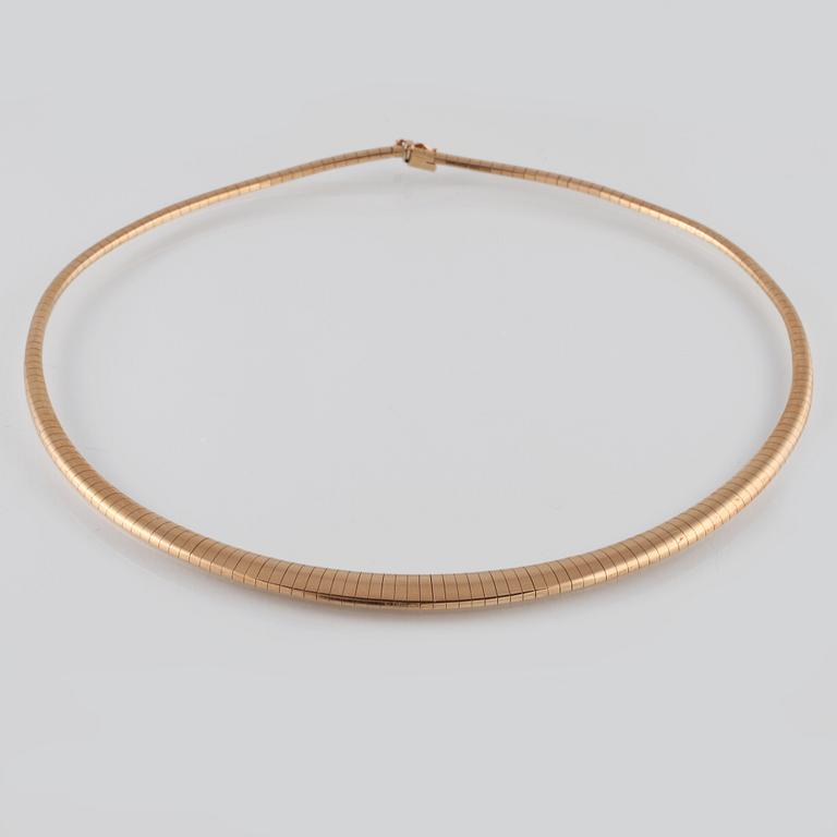 HALSBAND, 18K guld, kattfotstämplat. Vikt 38,6 gram.