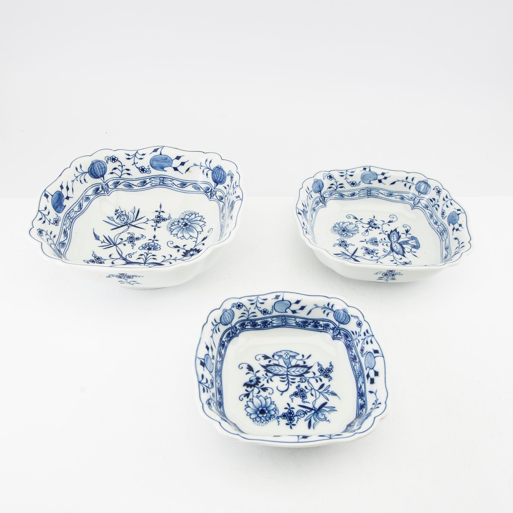 Servis 139 dlr porslin "Lökmönstret" Meissen Tyskland 1900-tal.