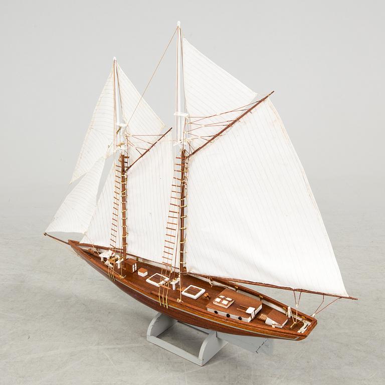 A 'Blue Nose' model boat, 21st Century.