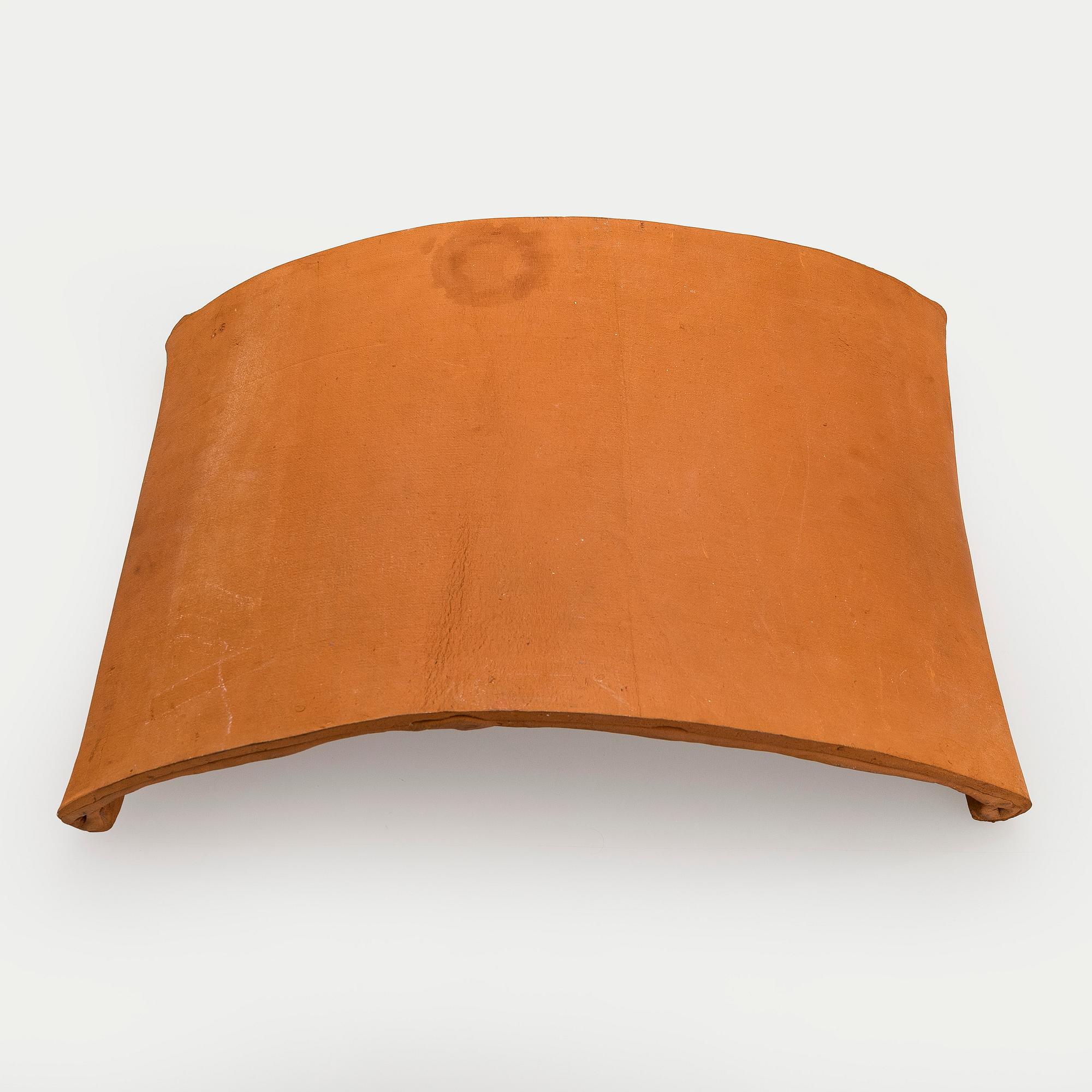 Kyllikki Salmenhaara, a 'winding' red clay sculpture, signed KS.