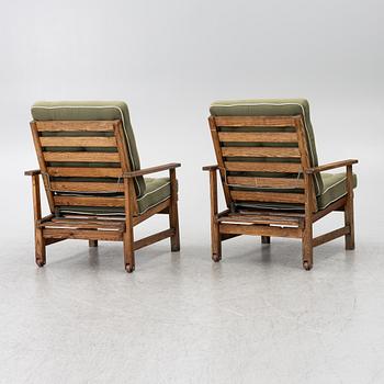 Elsa Stackelberg, a pair of garden armchairs with ottomans, Fri Form, Edsbruk, 1980s.